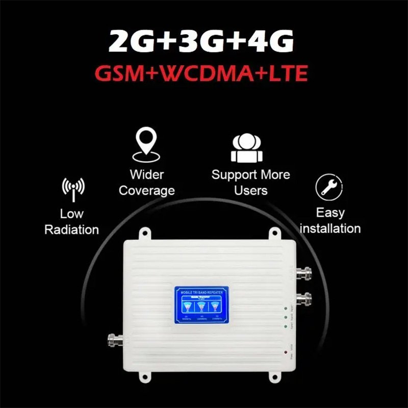cell phone signal repeater 2G 3G 4G mobile phone amplifier signal booster 900 1800 2100mhz